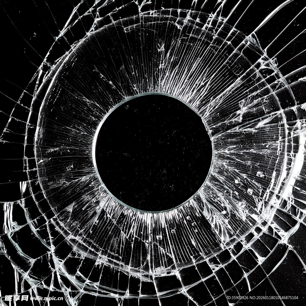 玻璃破碎碎裂背景图