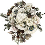 白色花卉组合装饰花束
