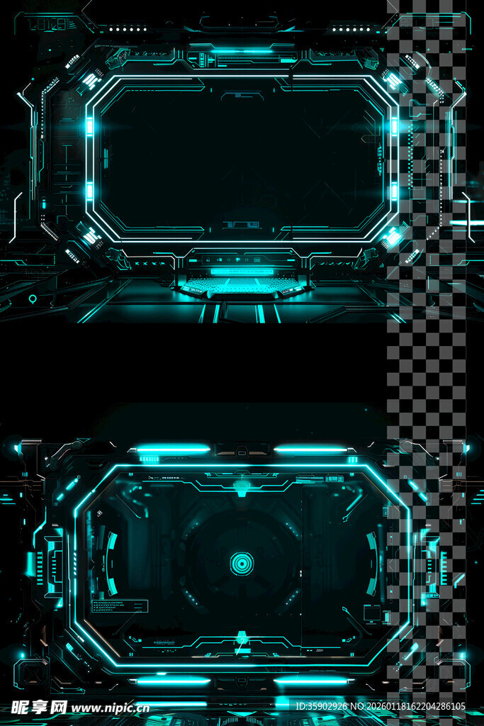 科技感炫酷蓝色未来界面