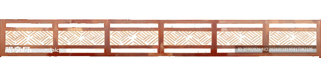 古风木质围栏护栏素材