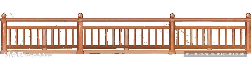 木质护栏设计图