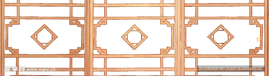 古风木质围栏护栏素材