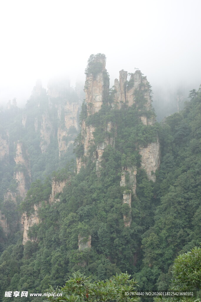 云雾缭绕的壮美山峦
