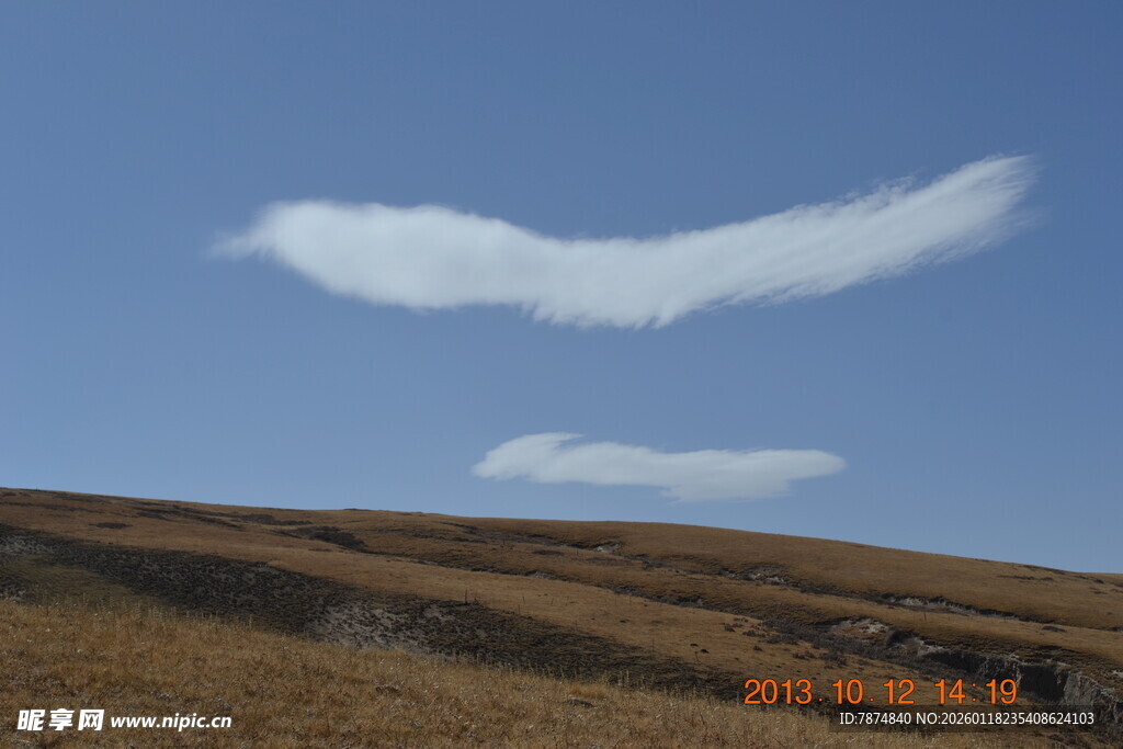 形似飞鸟的奇特云朵