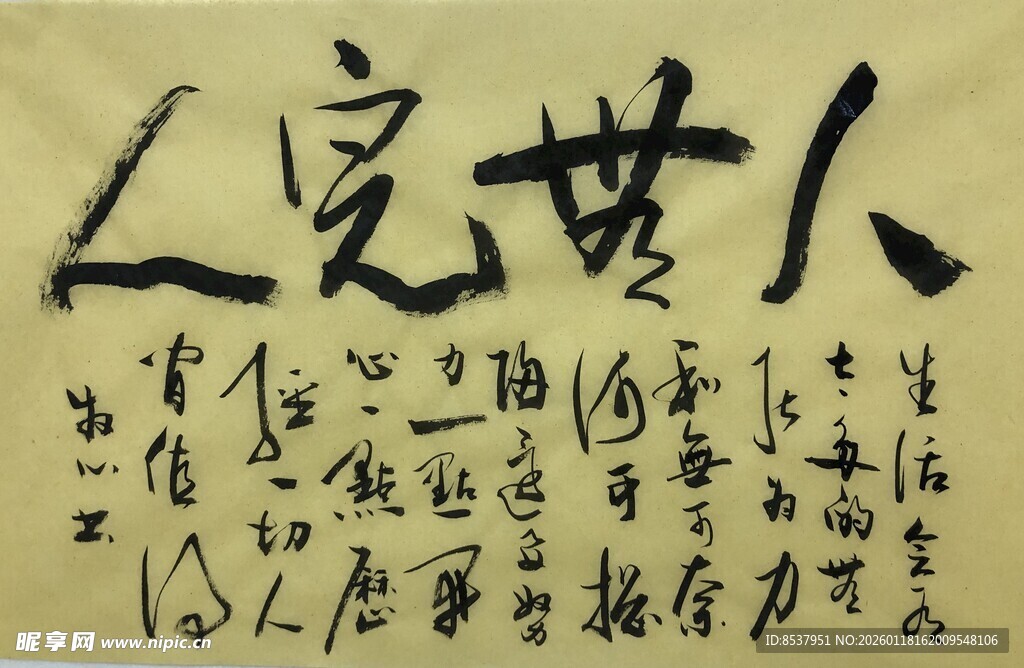 人无完人 杨克东书法作品