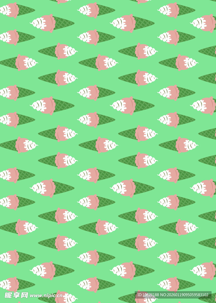 绿色背景草莓图案纹理