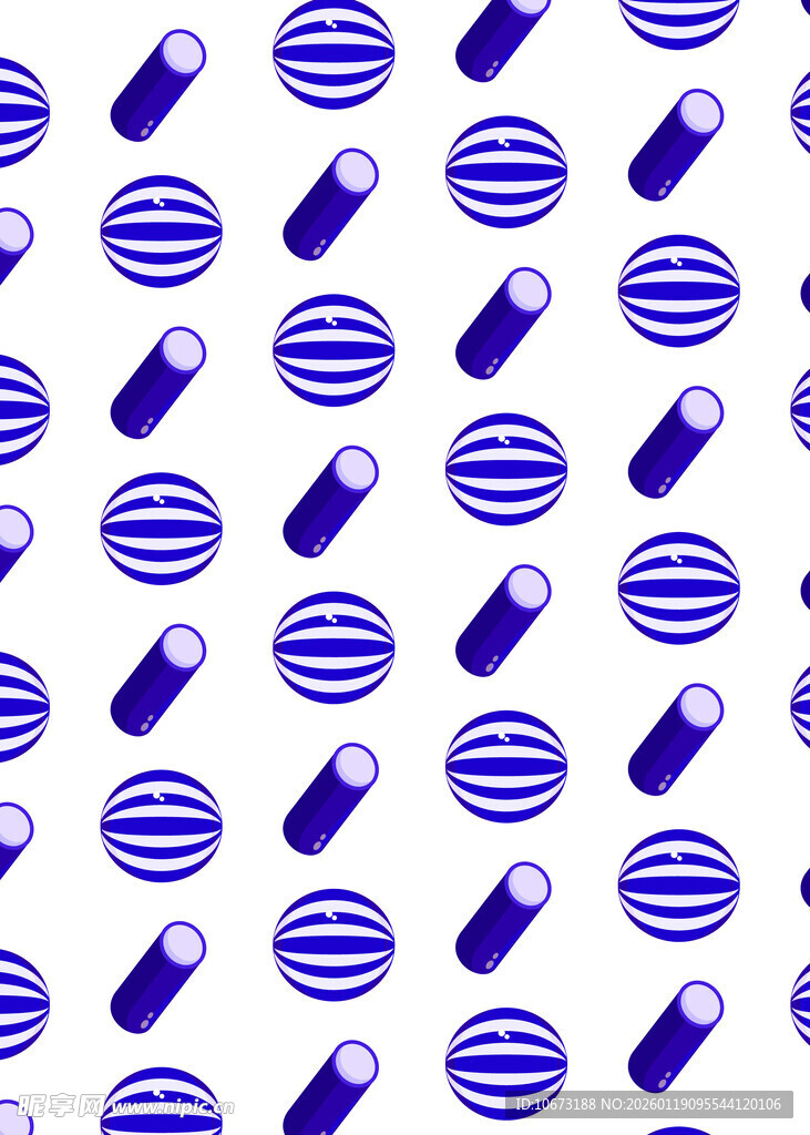 蓝紫色胶囊圆球图案背景