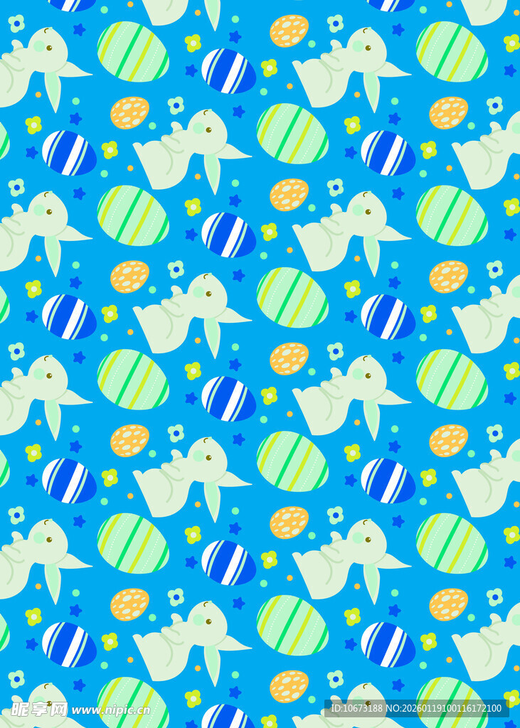 蓝色动物图案背景纹理