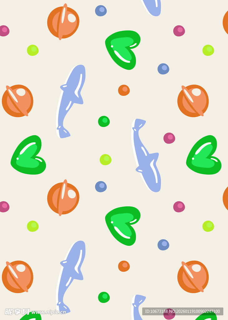 多彩水果糖果图案背景