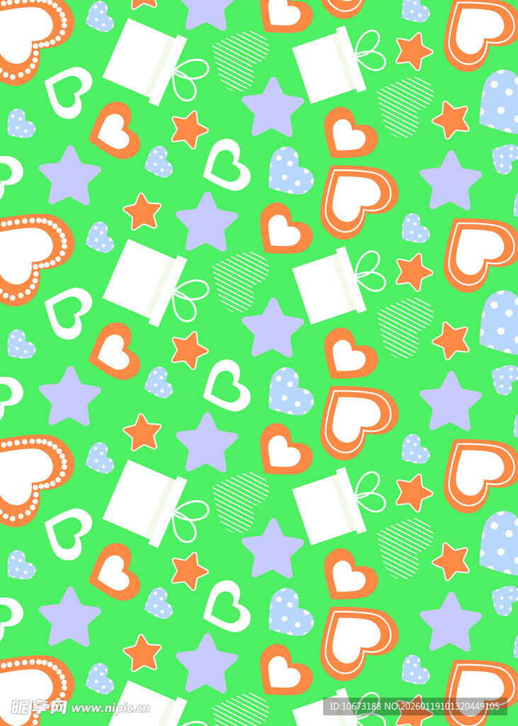 绿色爱心图案背景纹理