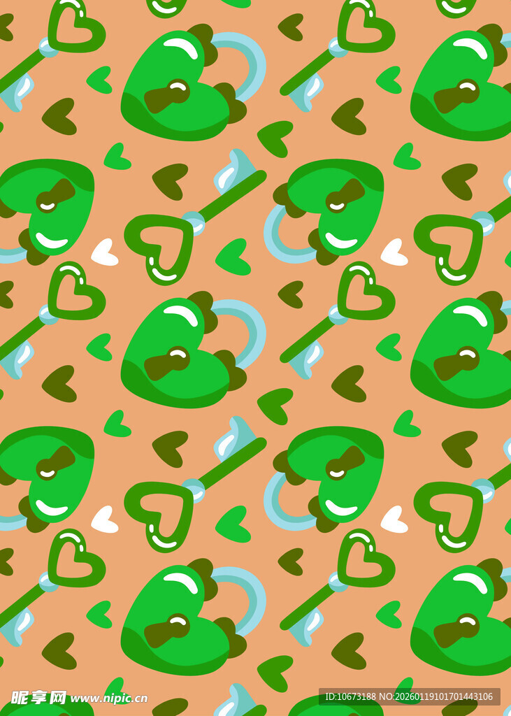 青蛙图案的可爱背景设计