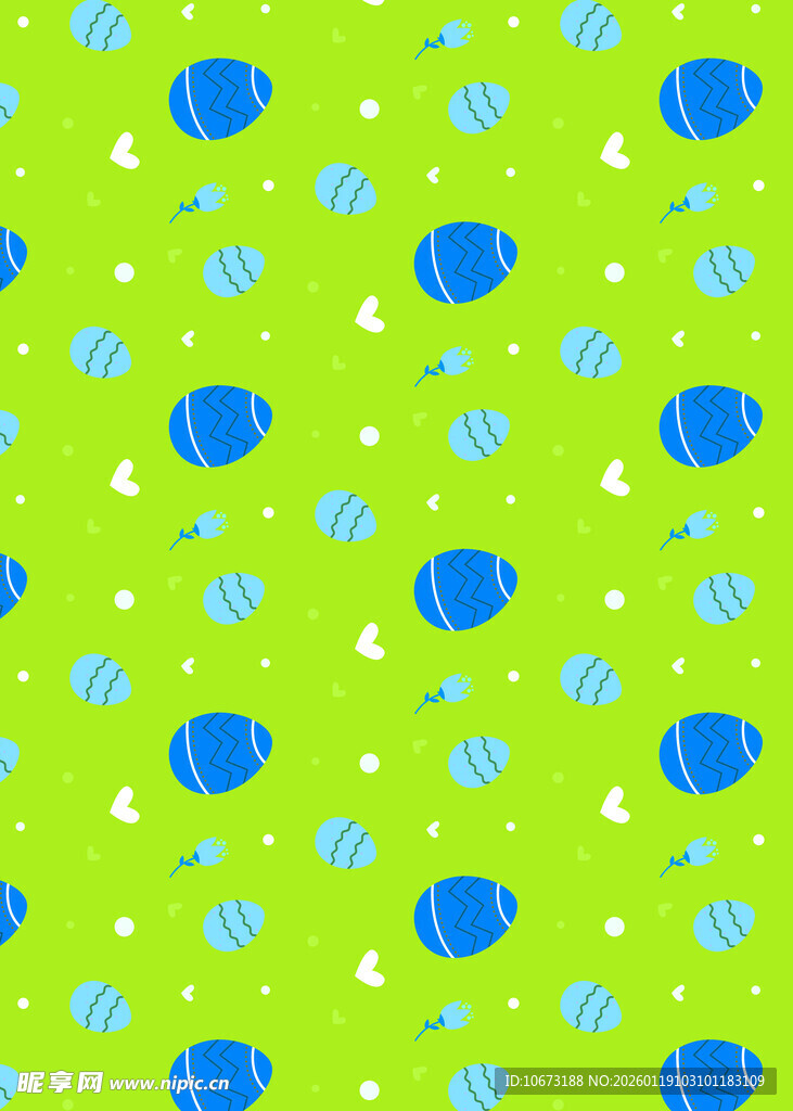 绿色底蓝色图案卡通背景