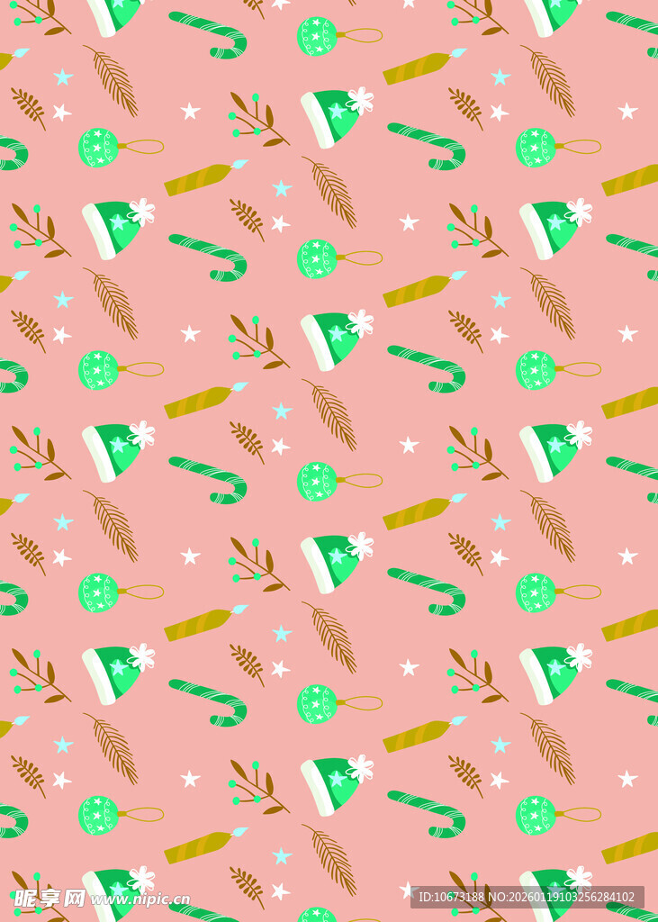 粉色系卡通图案背景纹理