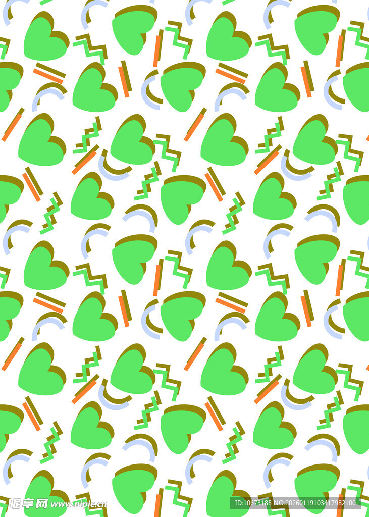 绿色水果图案无缝背景图
