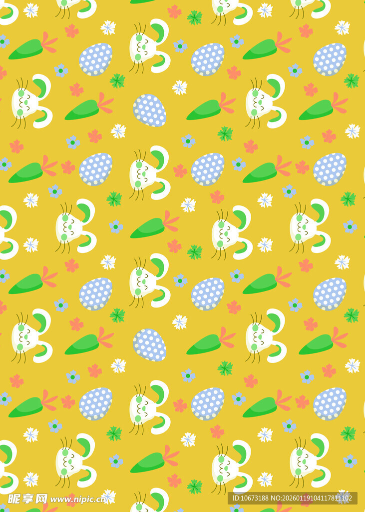黄色卡通数字图案背景