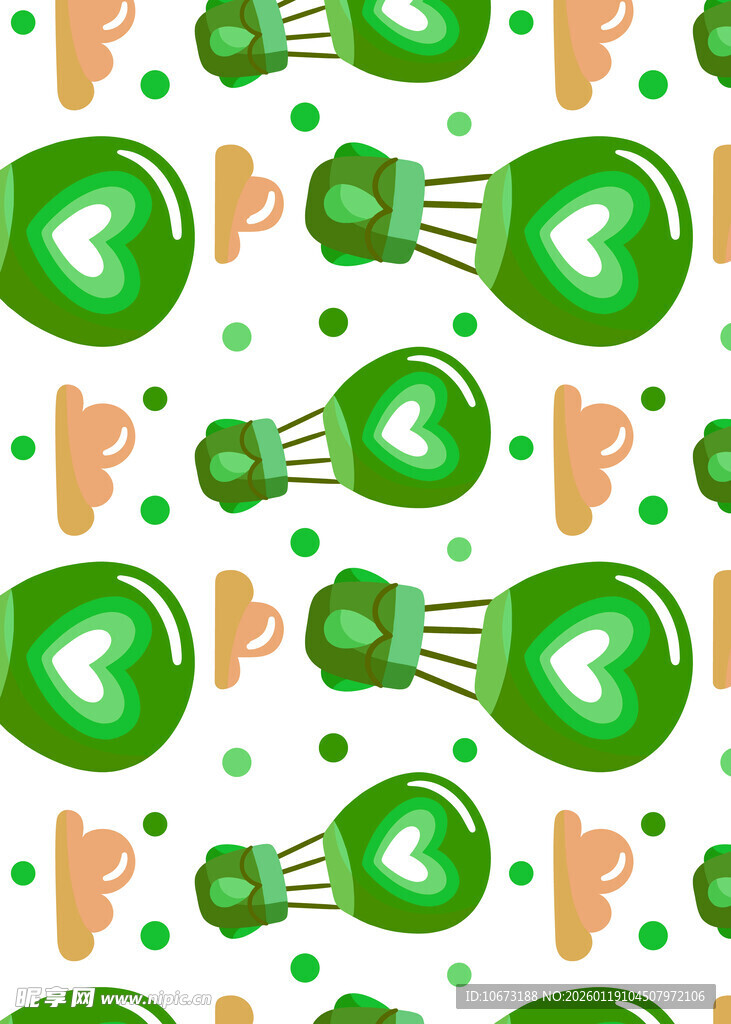 绿色灯泡图案背景设计