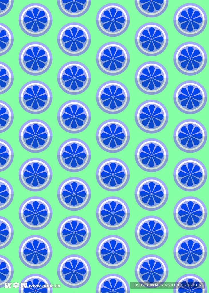 蓝花绿底图案纹理背景