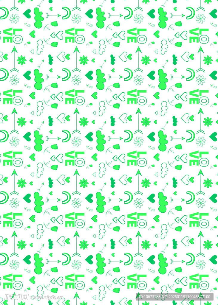 绿色清新几何图案背景