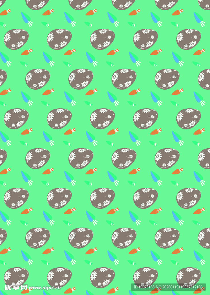 绿色背景的猫咪图案