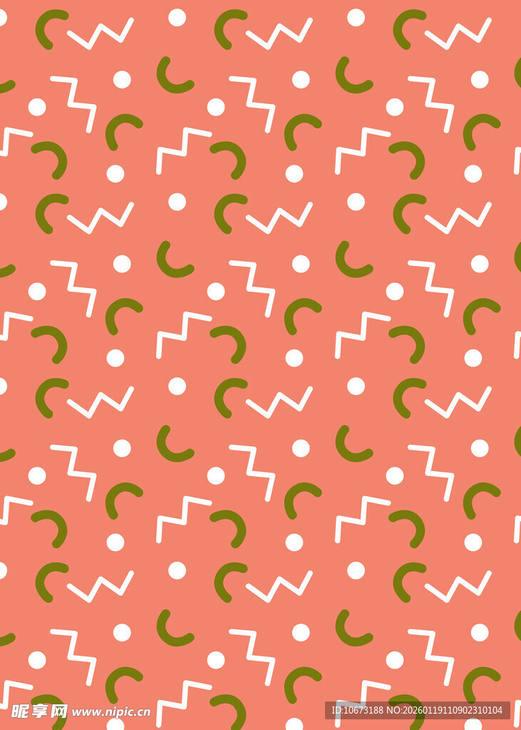 粉色底几何图案无缝背景