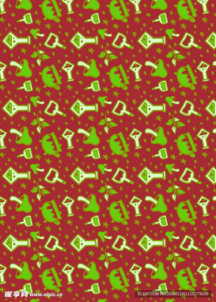 红绿相间几何图案纹理