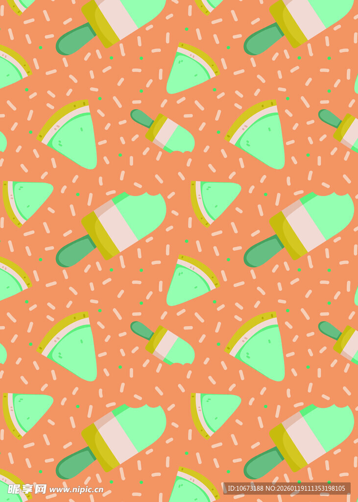 清新水果图案无缝背景