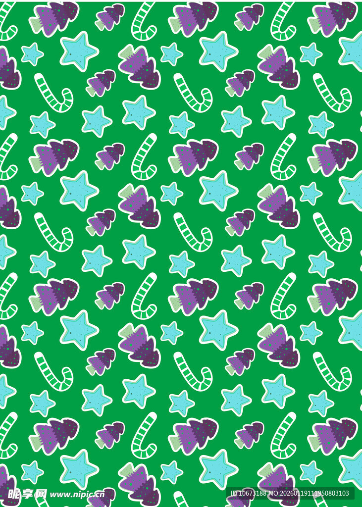 绿色底花卉图案背景图