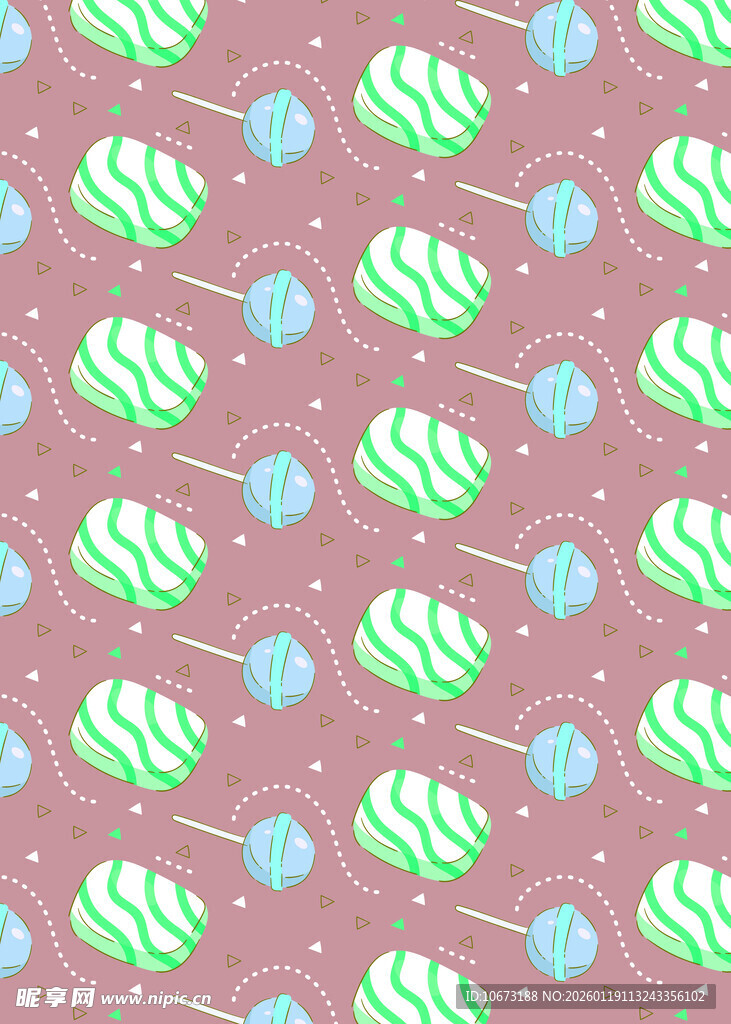 糖果图案背景 