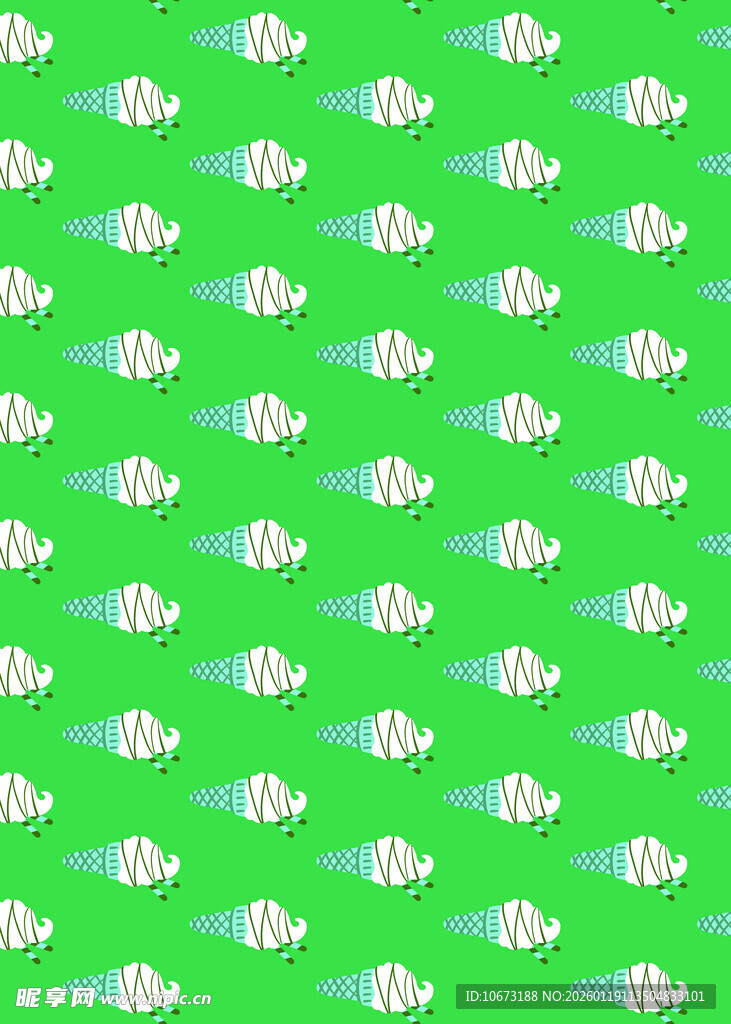 绿色底花卉图案背景图