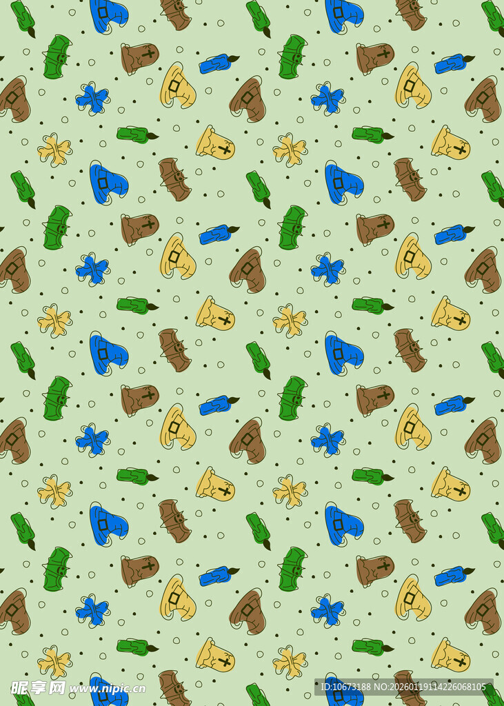 清新多彩碎花图案背景