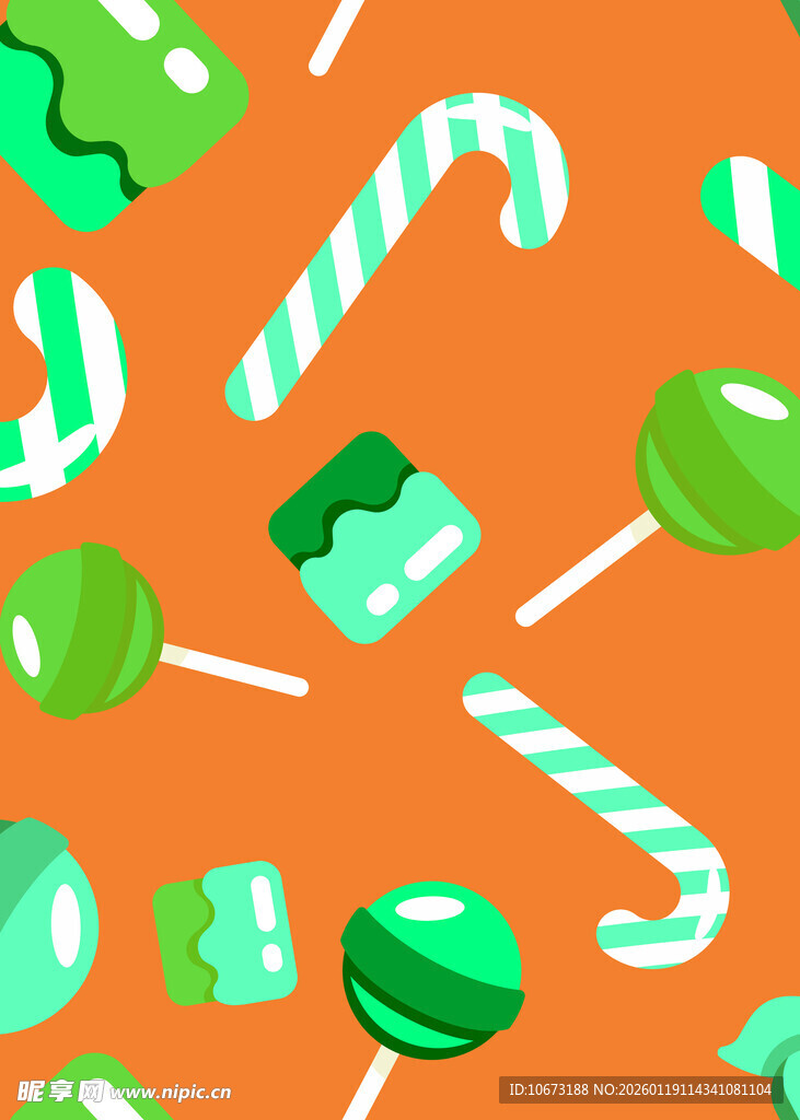 缤纷糖果图案背景