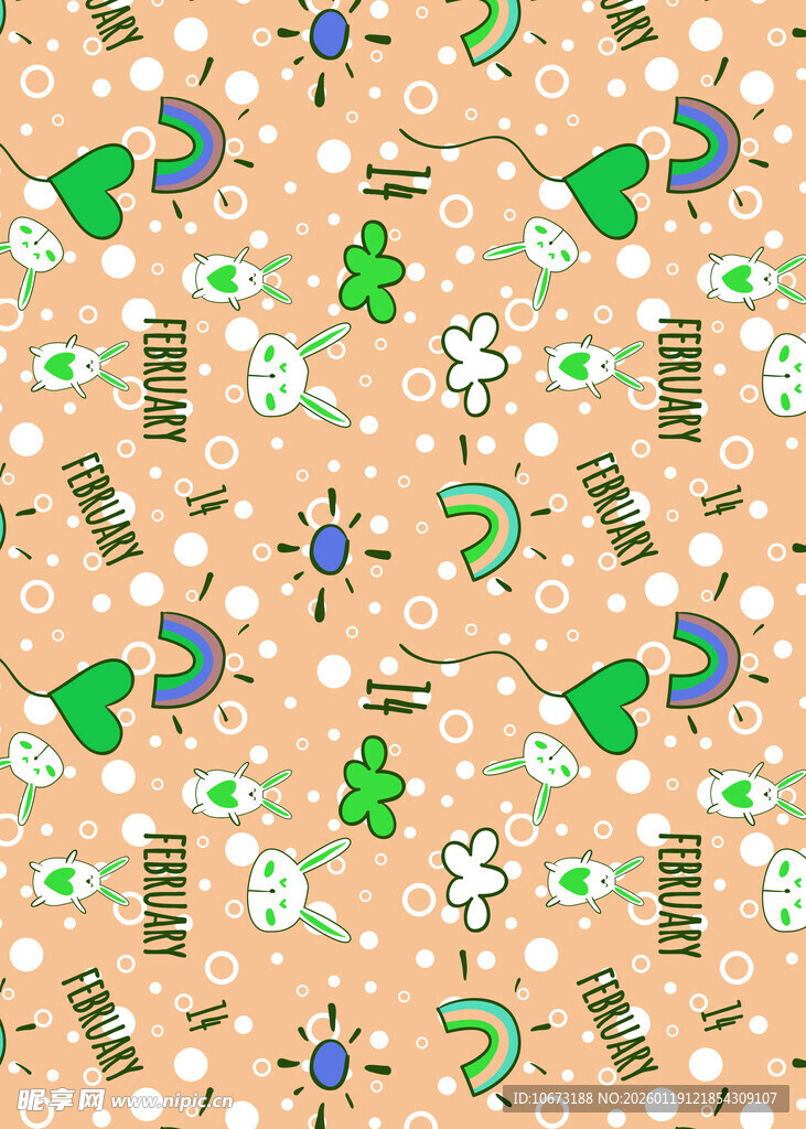 卡通风格多彩图案背景