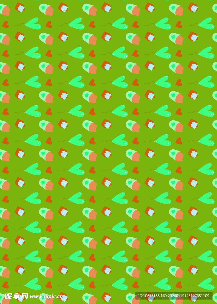 绿色几何图案无缝背景图