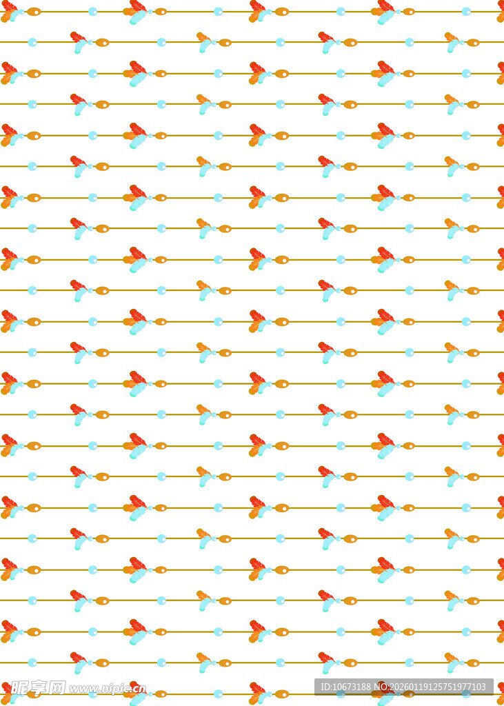 橙色动物图案重复背景纹理