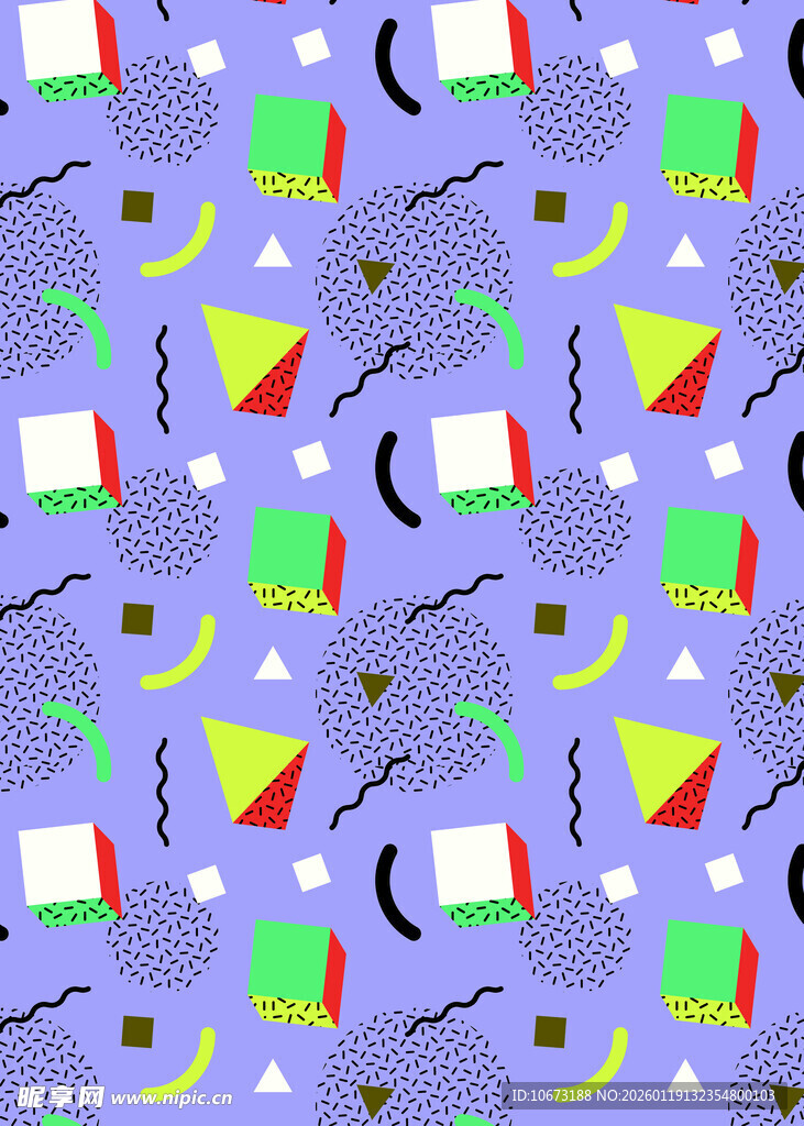 多彩几何图案无缝背景