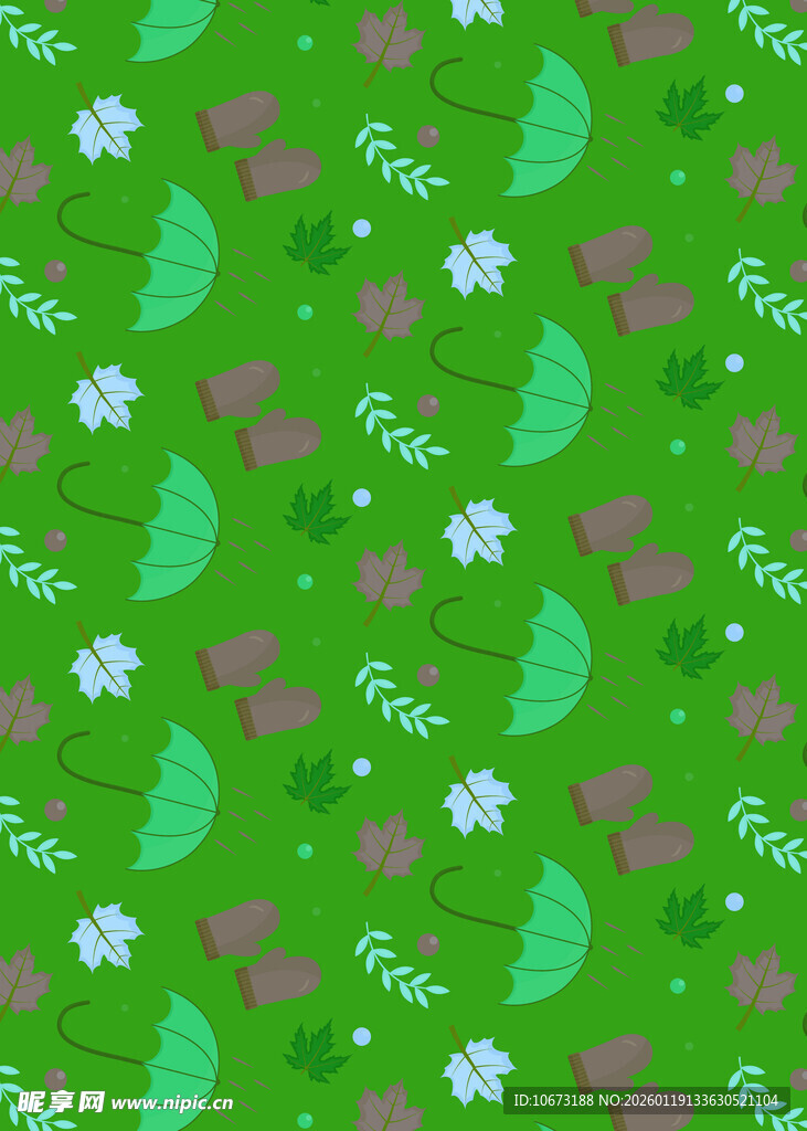 绿色花卉叶子图案背景