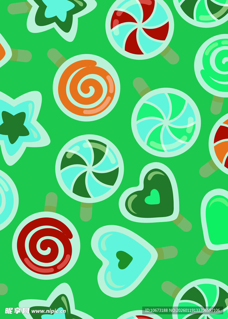 多彩糖果图案背景