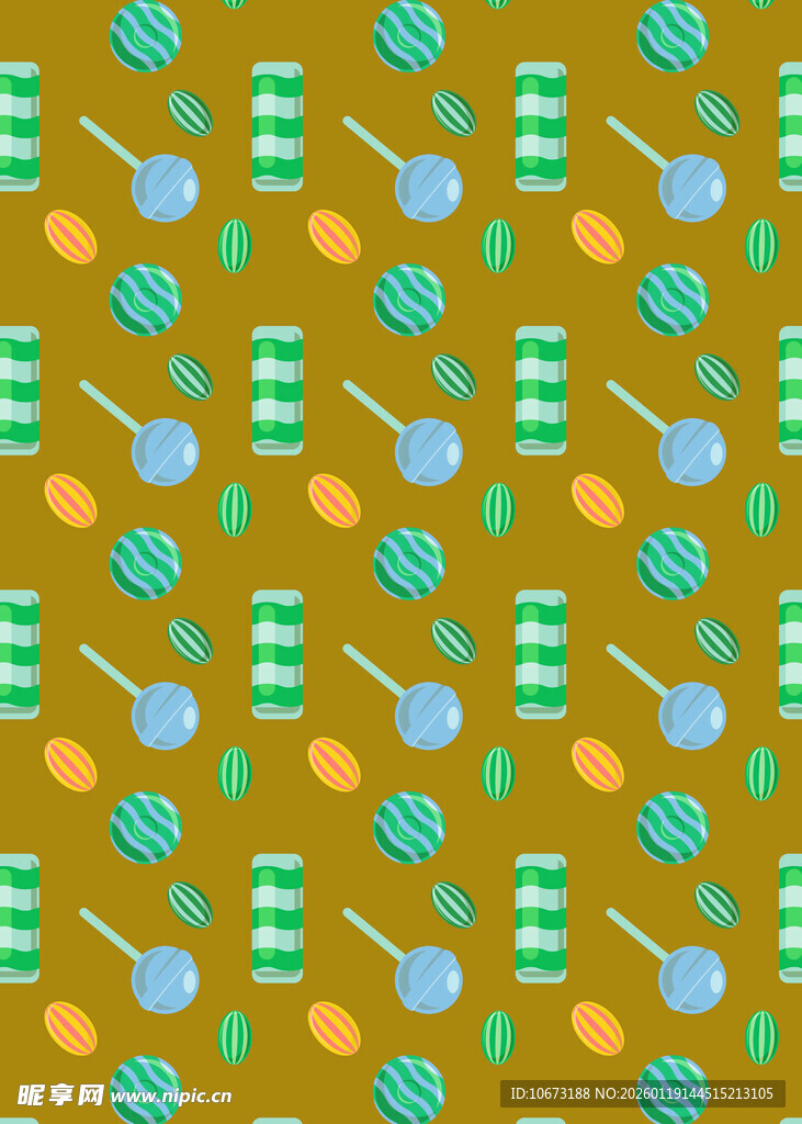 多彩糖果图案背景