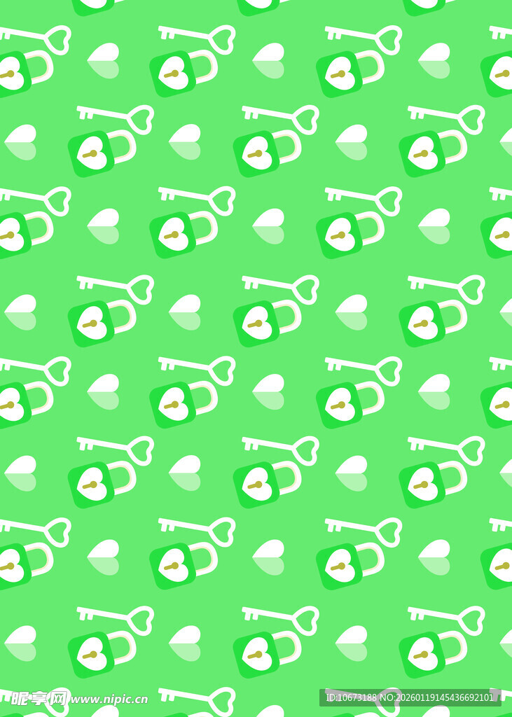 绿色卡通图案无缝背景图