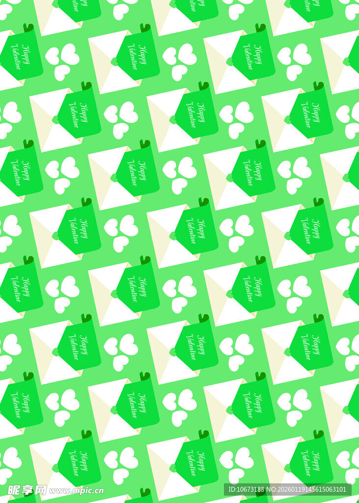 绿色小鱼图案可爱背景图