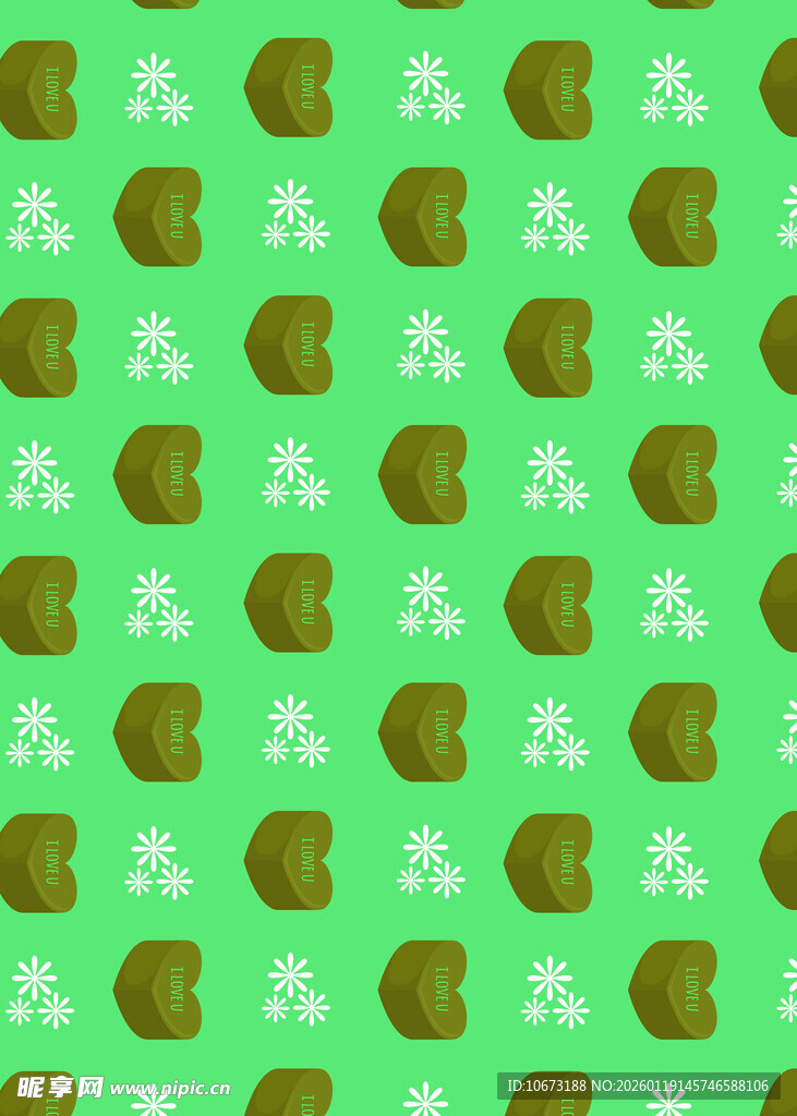 绿色背景四叶草图案纹理