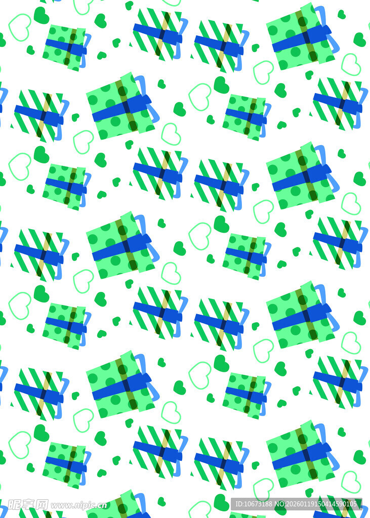 蓝绿几何图案无缝背景