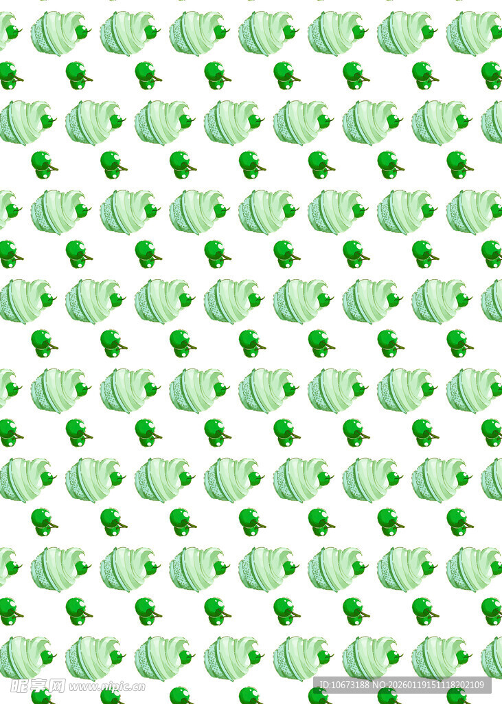 绿色苹果图案背景纹理