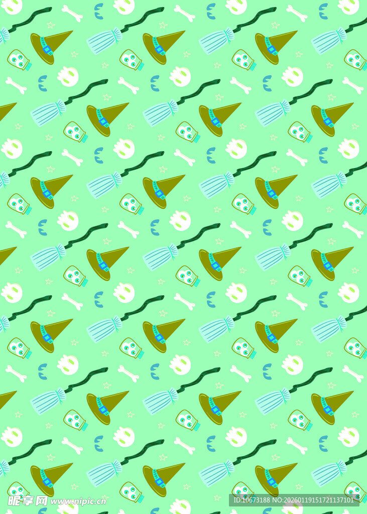 清新薄荷绿鸡尾酒图案背景