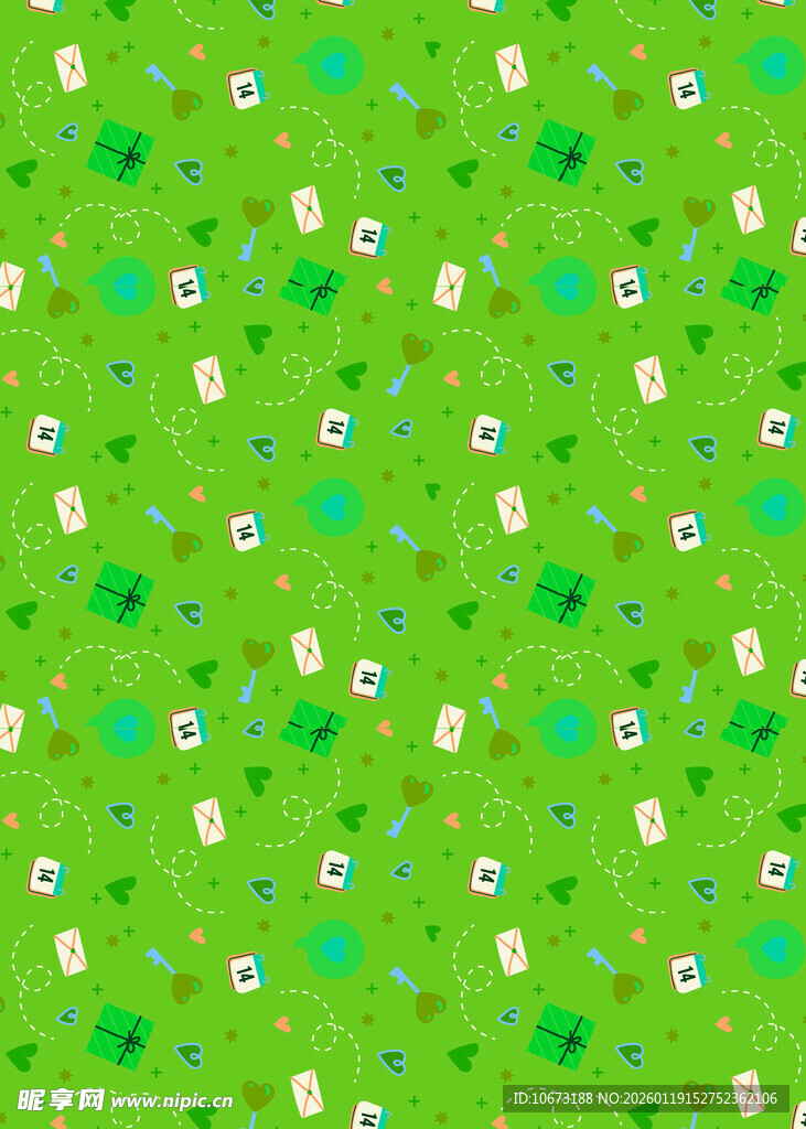 绿色三叶草图案背景