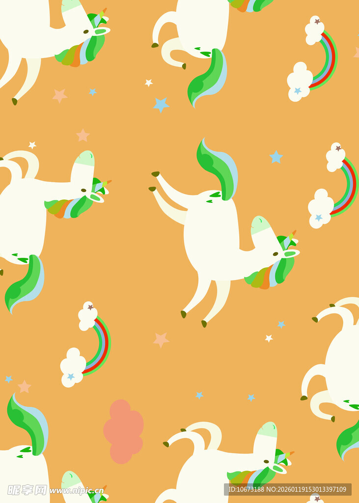 可爱动物图案背景