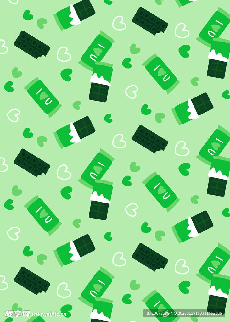 绿色钱币图案背景纹理
