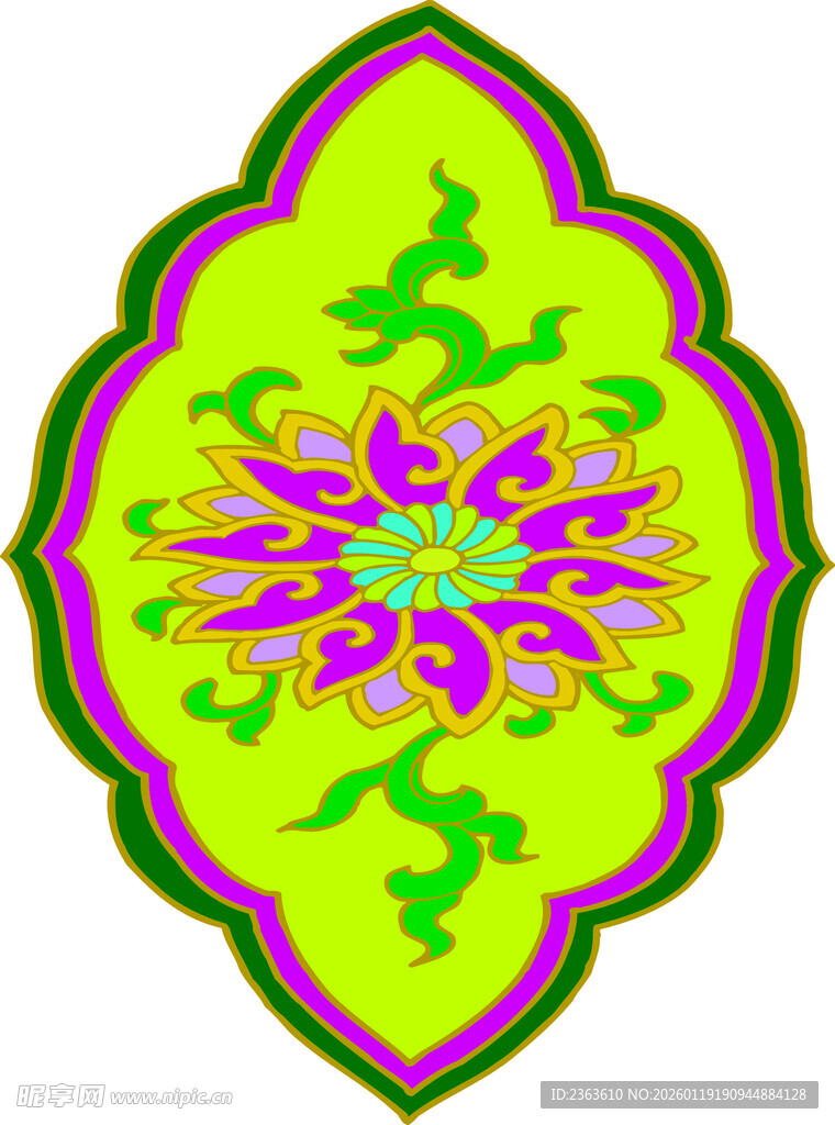 多彩花卉装饰图案