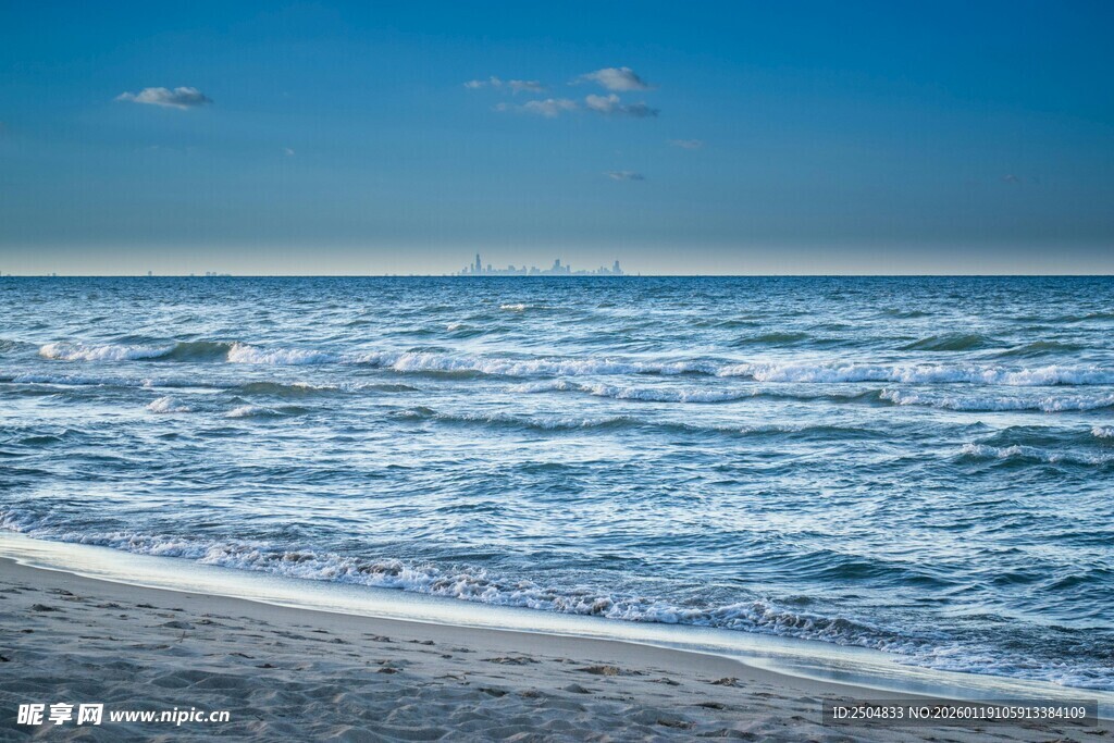 海边美景 海浪翻涌