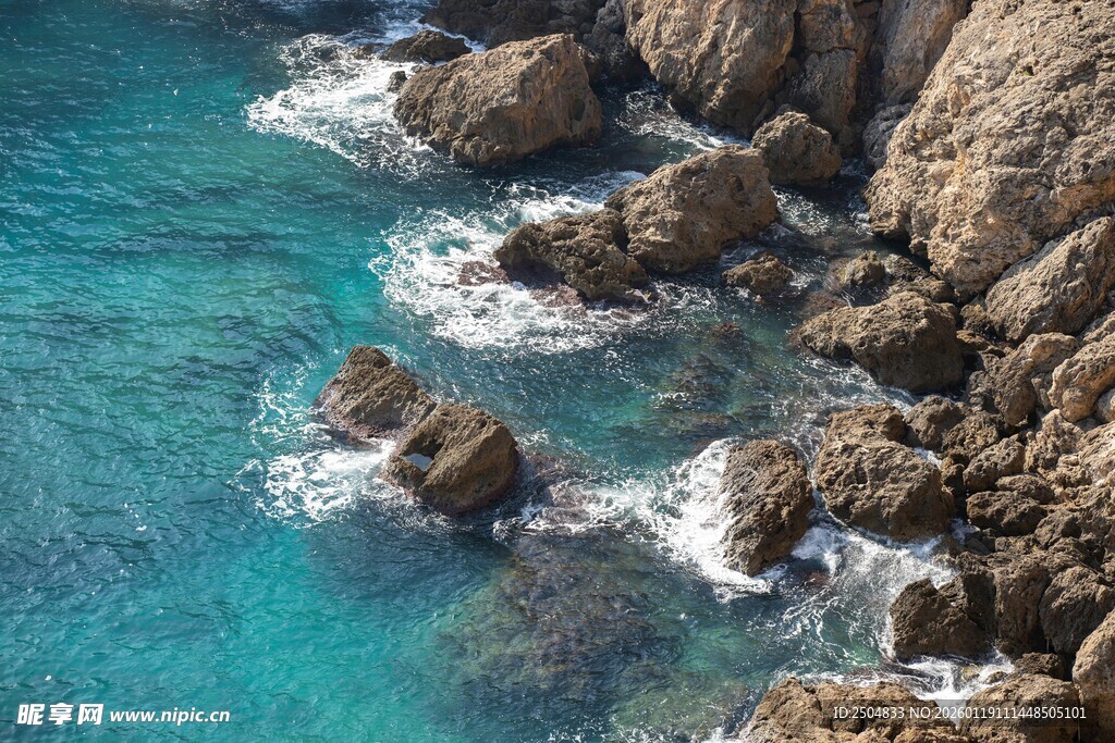 碧海礁石 海岸绝美风光